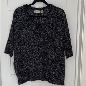 RD Style Black and Gray V-Neck Sweater